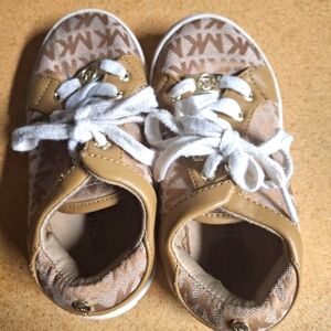 Michael Kors Tan and White Sneakers Casual Low-Top